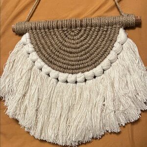 Hobby Lobby Brown and Cream Woven Wall Hanging